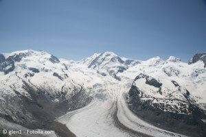 Der höchste Berg in der Schweiz, die Dufourspitze