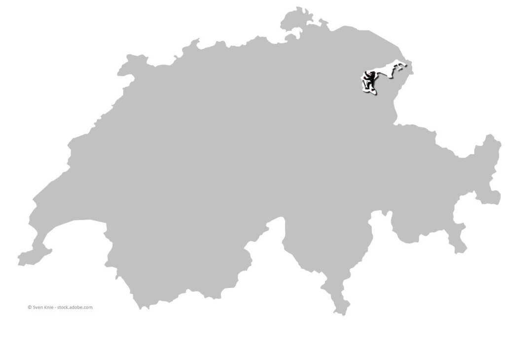 Kanton Appenzell Ausserhoden auf der Schweizer Karte