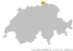Der Kanton Schaffhausen, der nördlichste Kanton der Schweiz.