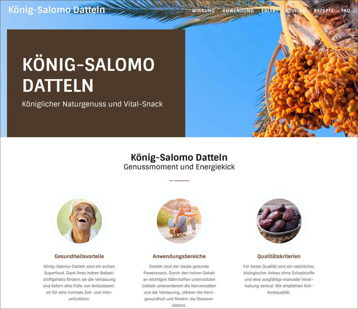 König Salomon Datteln: Gesunde Nahrungsergänzung