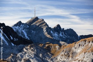 Säntis ist der höchste Berg, 2502 m.ü.M.